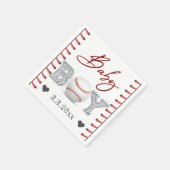 Honkbal Baby shower gepersonaliseerd Servet (Hoek)