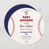 honkbal baby shower kaart (Voorkant / Achterkant)