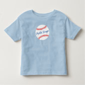 Honkbal Baby Shower Kleine Slaggertje Kinder Shirts (Voorkant)