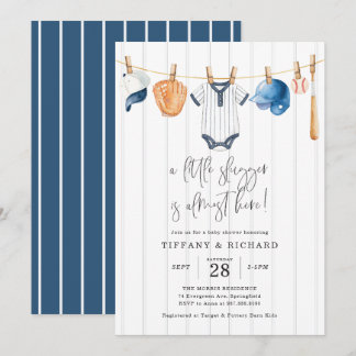 Honkbal Baby Shower Uitnodiging