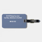 Honkbal Bagagelabel (Achterkant horizontaal)