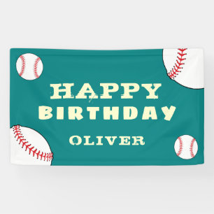 Honkbal Bal Sporten Kinderen Verjaardagsfeestje Spandoek