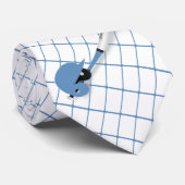 Honkbal Ball Helm Blauw Check stropdas (Opgerold)