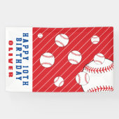 Honkbal Ballen Red Kids Verjaardagsfeest Spandoek (Horizontaal)