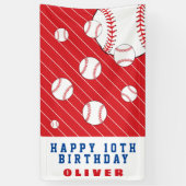 Honkbal Ballen Red Kids Verjaardagsfeest Spandoek (Verticaal)