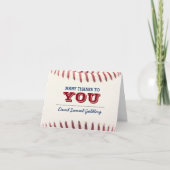 Honkbal Bar Mitzvah Dank u Nota Bedankkaart (Voorkant)