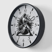 Honkbal Batter Silhouet Gift Wandklok (Hoek)