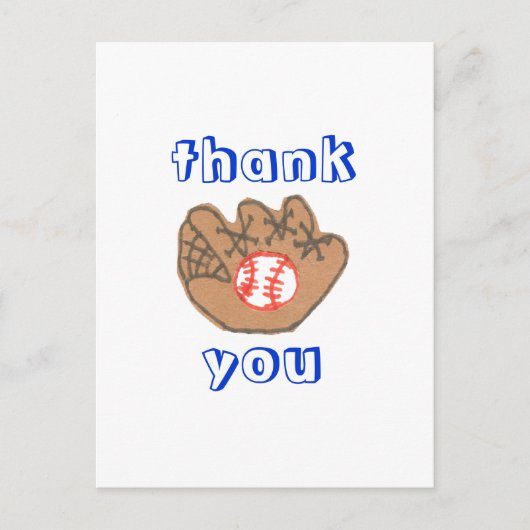 Honkbal bedankt briefkaart (Voorkant)