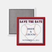 Honkbal Bewaar de datum Magneten (Voorkant / Achterkant)