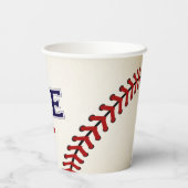 honkbal Birthday Paper Cup Papieren Bekers (Achterkant)