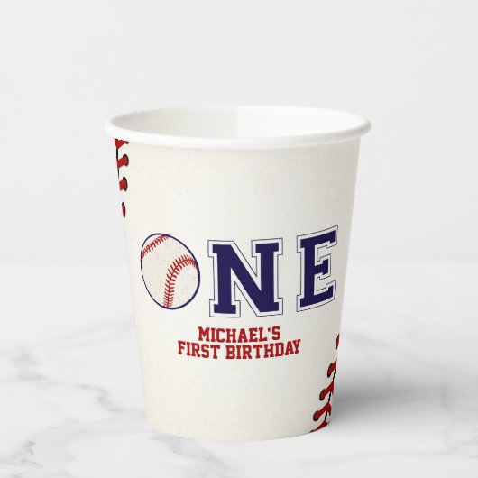 honkbal Birthday Paper Cup Papieren Bekers (Links)