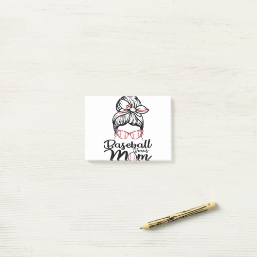 Honkbal Bonus Moeder Grappig Softbal Moeder Shirt Post-it® Notes (Op bureau)