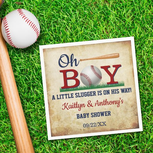  Honkbal Boys Baby shower Servetten