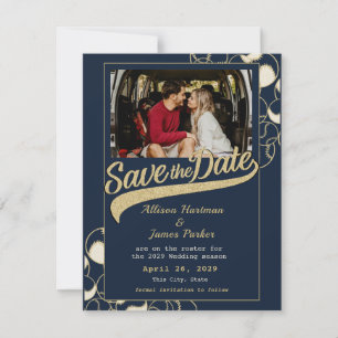 Honkbal bruiloft save the date