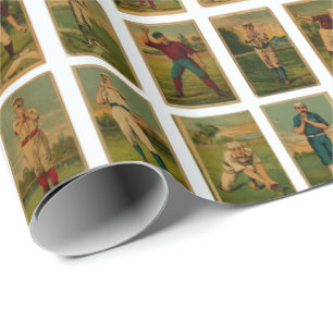 Honkbal cadeau vintage cadeaupapier