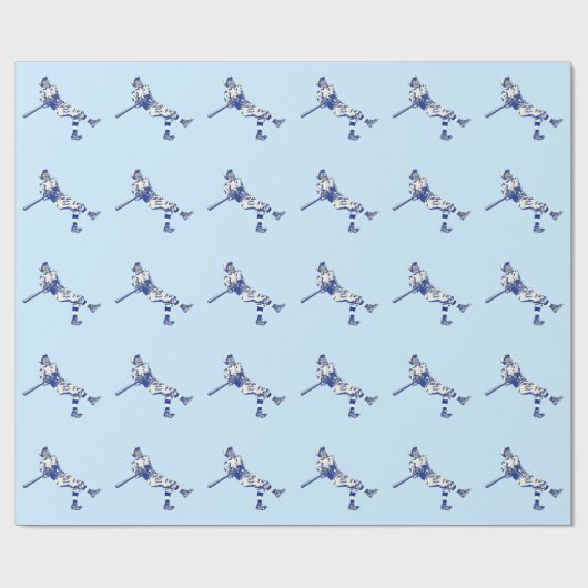 honkbal cadeaupapier (Vlak)