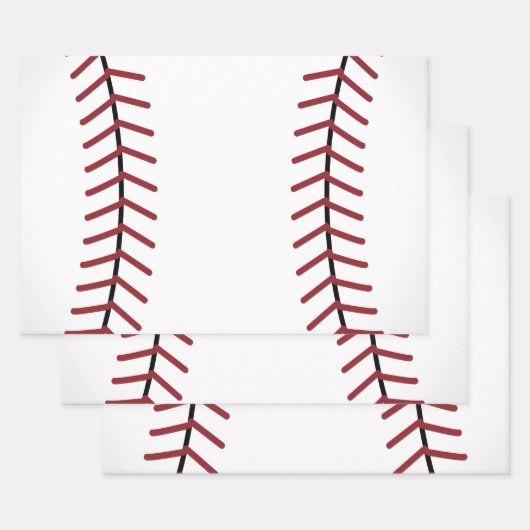 Honkbal cadeauverpakkings papier inpakpapier vel (Set)