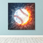 honkbal canvas afdruk (Insitu (Houten vloer))