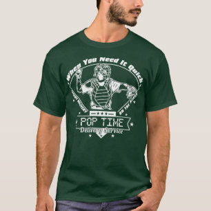 Honkbal Catcher Tijd Gooien Defensie Grappige Vang T-shirt