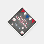 Honkbal Chalkboard Kids Verjaardagsfeestje Servet (Hoek)