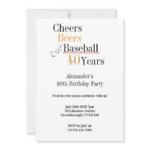 Honkbal Cheers en Beers 40ste Verjaardag Party