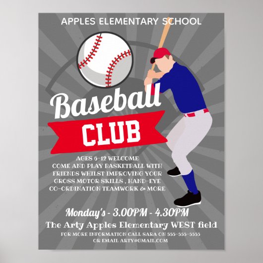 honkbal Club-toernooi sport Poster (Voorkant)