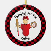 Honkbal Coach Bedankt Cadeau Idee Keramisch Ornament (Voorkant)