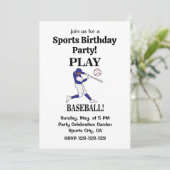 Honkbal Coach Speler Sport Verjaardagsfeest Kaart (Staand voorkant)