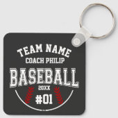 Honkbal coach team Moeder speler dank je cadeau Sleutelhanger (Achterkant)