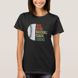 Honkbal coach vader Vaderdag vader honkbal T-shirt