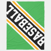 HONKBAL Cool Heldergroene Black Racing Stripes Fleece Deken (Voorkant)