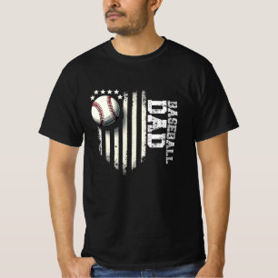 Honkbal DAD USA Amerikaanse Vlag Vaders Dag 4e van T-shirt