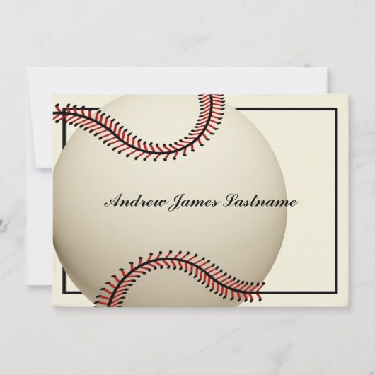 honkbal dank u platte Kaart (Voorkant)