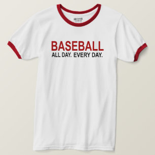 Honkbal de hele dag t-shirt
