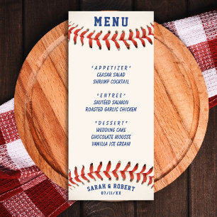 Honkbal de perfecte vangst bruiloft receptie menu