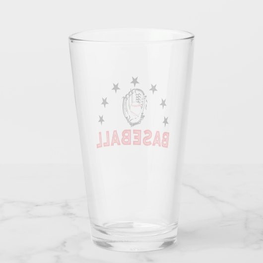 Honkbal Drink Glas (Achterkant)