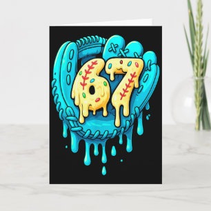 Honkbal Drip 6 7 Nummer 67 Zes Zeven Meme Heren Bo Kaart