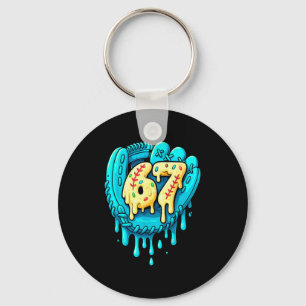 Honkbal Drip 6 7 Nummer 67 Zes Zeven Meme Heren Bo Sleutelhanger