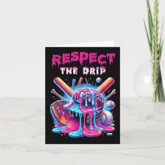 Honkbal Drip Boys Ice Cream Drip Jeugd Respect Kaart (Voorkant)