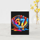 Honkbal Drip Ijs 67 Honkbal Lifestyle 101 Kaart (Gele Bloem)