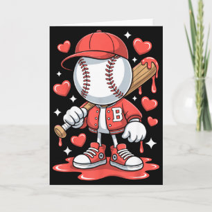 Honkbal Drip Ijs Apparel Jeugd Jongen Valentin Kaart