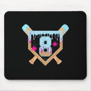 Honkbal Drip Ijs Druppelend 8 Jaar Oud 8e Bi Muismat