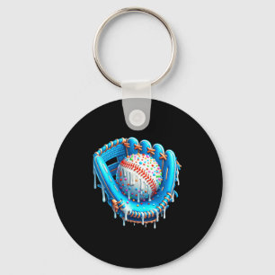 Honkbal Drip Ijs Handschoen Met Strooigoed Bal Sleutelhanger