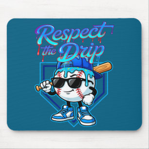 Honkbal Drip Ijs Respecteer De Drip Thuis Plaat Muismat