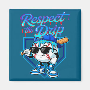 Honkbal Drip Ijs Respecteer De Drip Thuisplaat Magneet