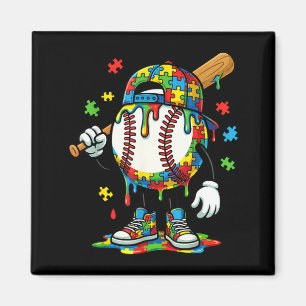 Honkbal Drip Ijs Sport Autisme Bewustzijn Mannen Magneet