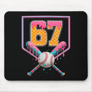 Honkbal Drip Nummer 67 Leuk Zes Zeven 6 7 Meme Des Muismat