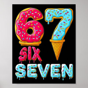 Honkbal Drip Nummer 67 Speler 67 Meme Ijs D Poster