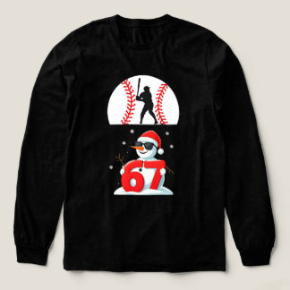 Honkbal Drip Nummer 67 Speler Of 67e Verjaardag 25 Tri-Blend Shirt