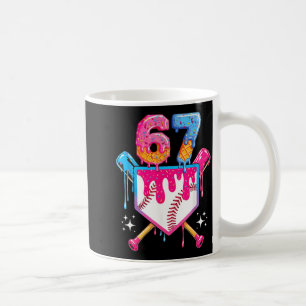 Honkbal Drip Nummer 67 Speler Of 67ste Verjaardag  Koffiemok